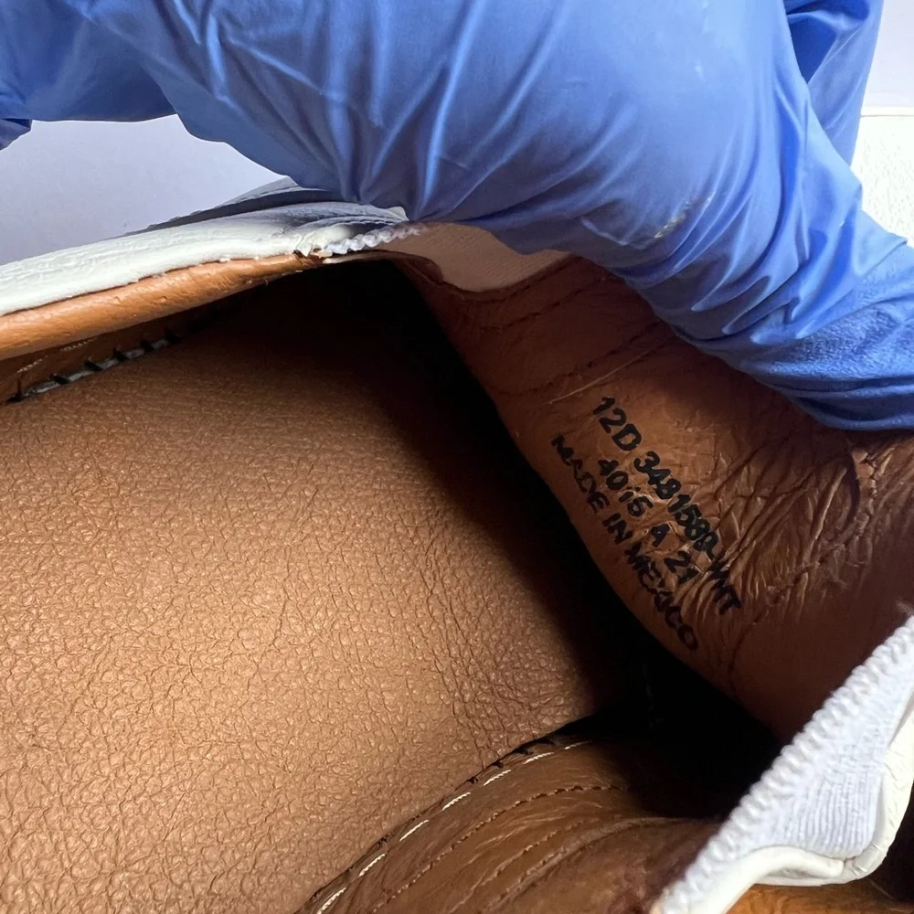 FRYE White Leather Slip-On Shoes‎